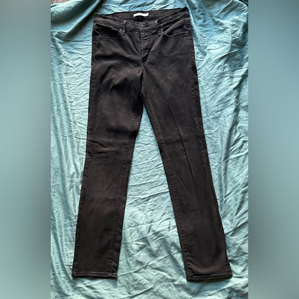 Levi's Women's Straight Leg Black Jeans